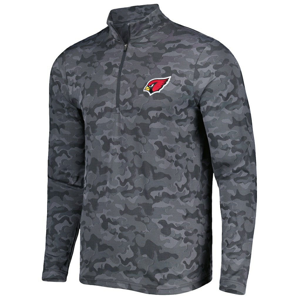 Arizona Cardinals Antigua Brigade Quarter-Zip Sweatshirt - Black Sweatshirts