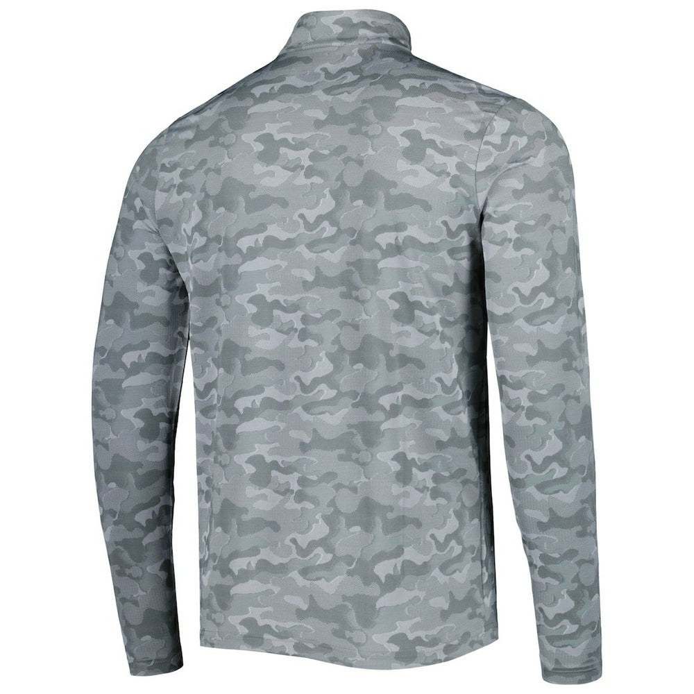 Chicago Bears Antigua Brigade Throwback Quarter-Zip Top - Gray Tops