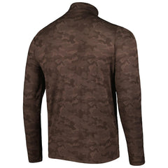 Cleveland Browns Antigua Brigade Quarter-Zip Sweatshirt - Brown Sweatshirts