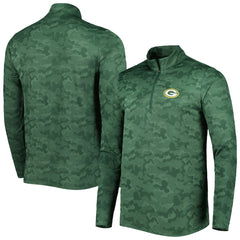 Green Bay Packers Antigua Brigade Quarter-Zip Sweatshirt - Green Sweatshirts