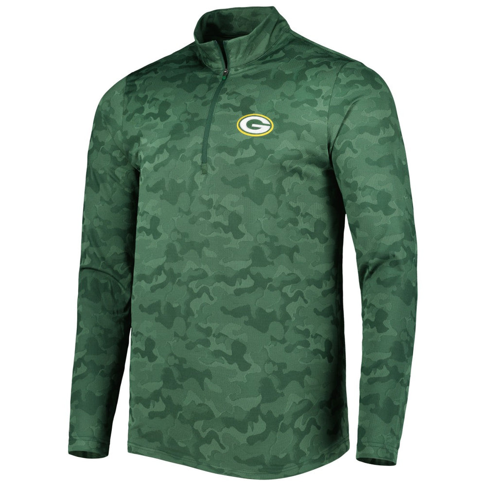 Green Bay Packers Antigua Brigade Quarter-Zip Sweatshirt - Green Sweatshirts