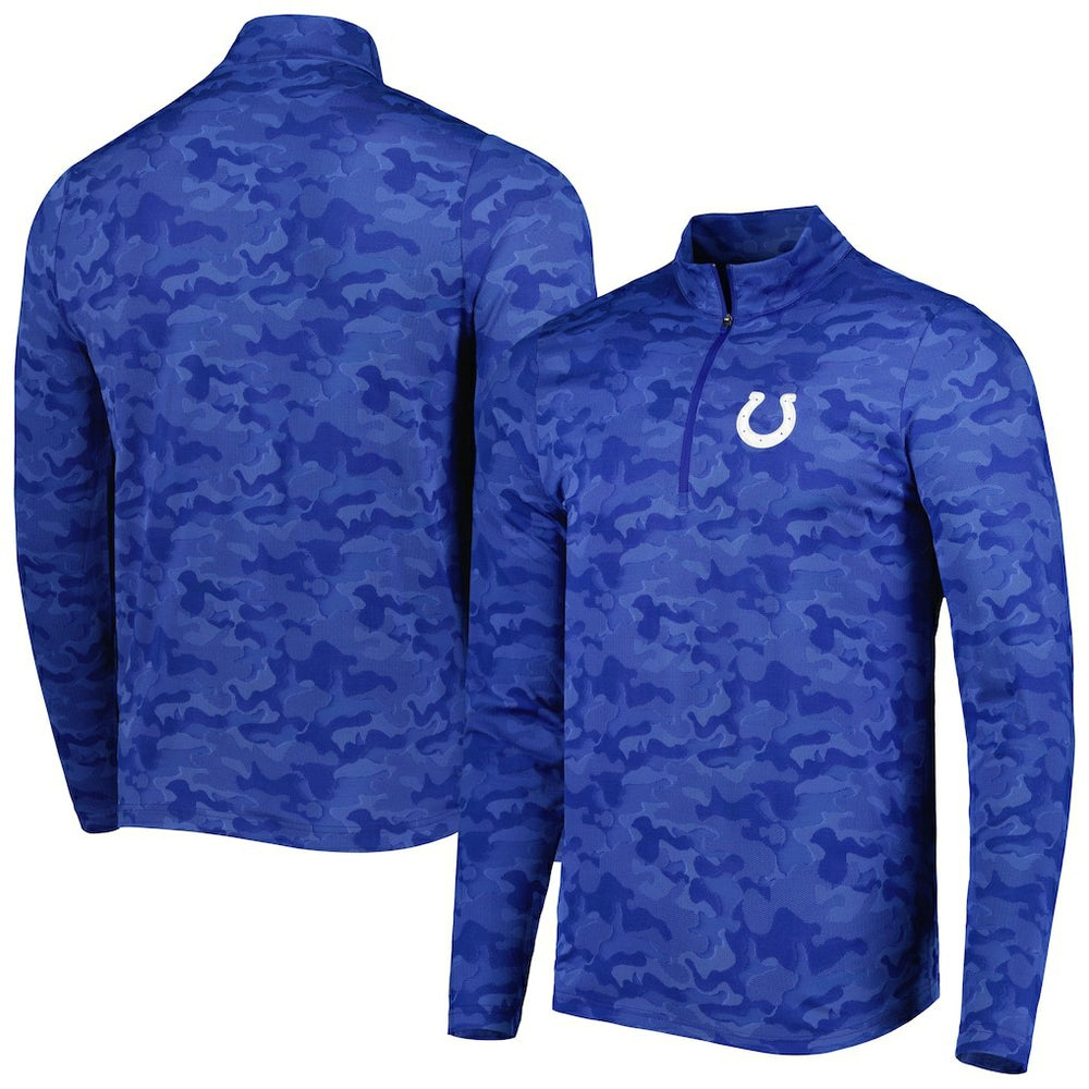 Indianapolis Colts Antigua Brigade Quarter-Zip Sweatshirt - Royal Sweatshirts