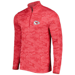 Kansas City Chiefs Antigua Brigade Quarter-Zip Sweatshirt - Red Sweatshirts