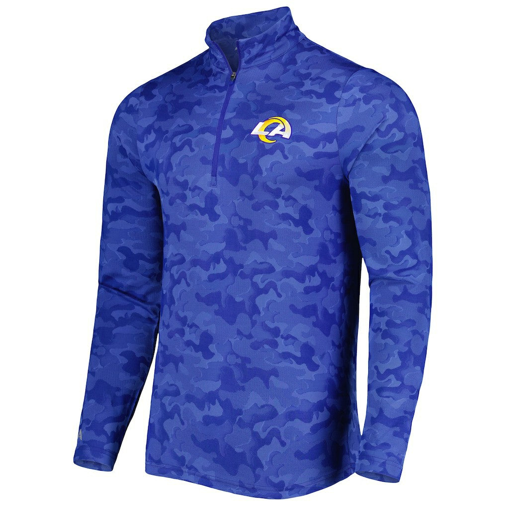 Los Angeles Rams Antigua Brigade Quarter-Zip Sweatshirt - Royal Sweatshirts