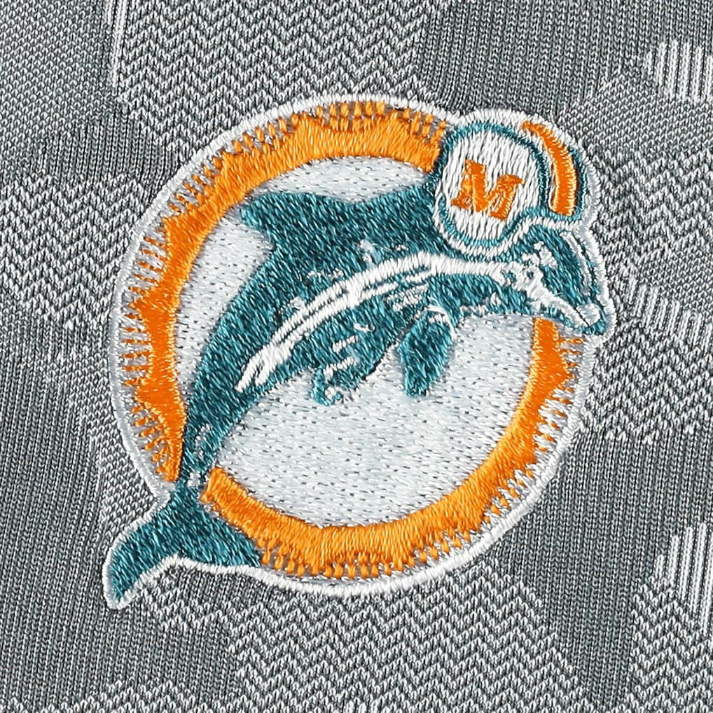 Miami Dolphins Antigua Brigade Throwback Quarter-Zip Top - Gray Tops