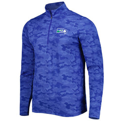 Seattle Seahawks Antigua Brigade Throwback Quarter-Zip Top - Royal Tops