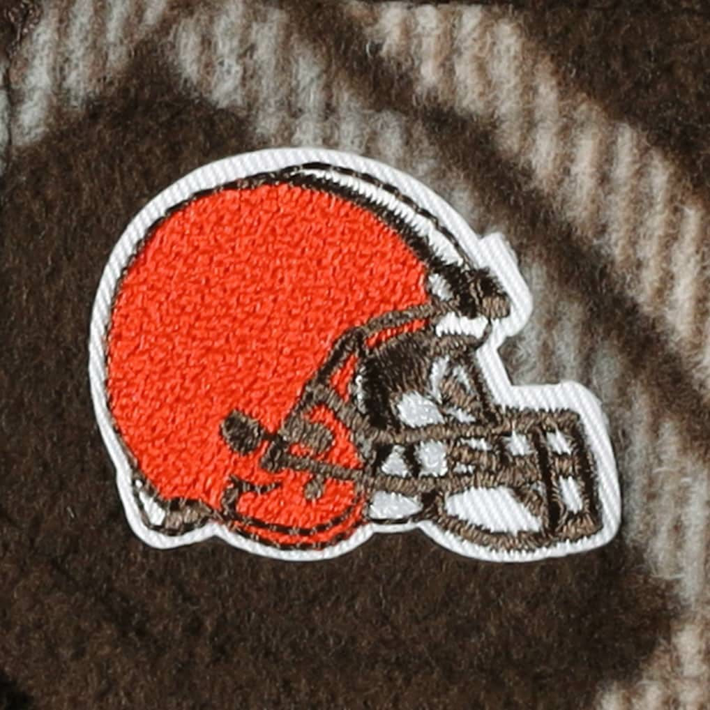 Cleveland Browns Antigua Industry Flannel Button-Up Shirt Jacket - Brown Jackets