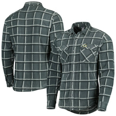Green Bay Packers Antigua Industry Flannel Button-Up Shirt Jacket - Gray Jackets