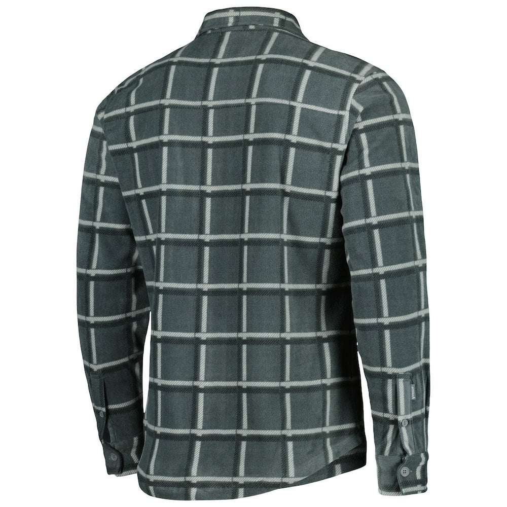 Green Bay Packers Antigua Industry Flannel Button-Up Shirt Jacket - Gray Jackets