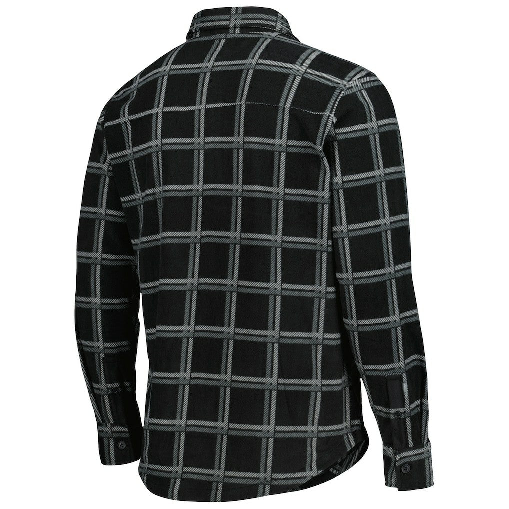 Las Vegas Raiders Antigua Industry Flannel Button-Up Shirt Jacket - Black Jackets