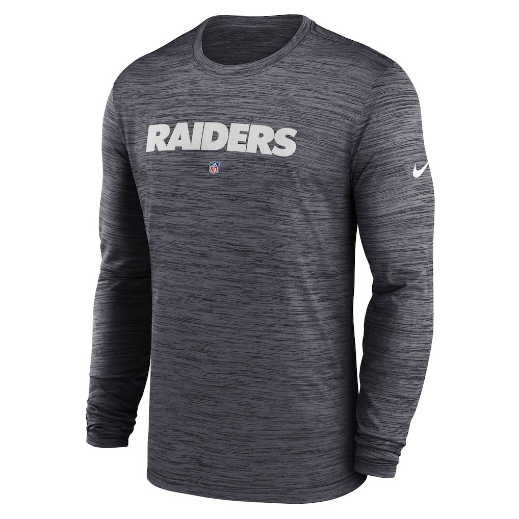 Las Vegas Raiders Sideline Team Velocity Performance Long Sleeve T-Shirt - Black T-shirts