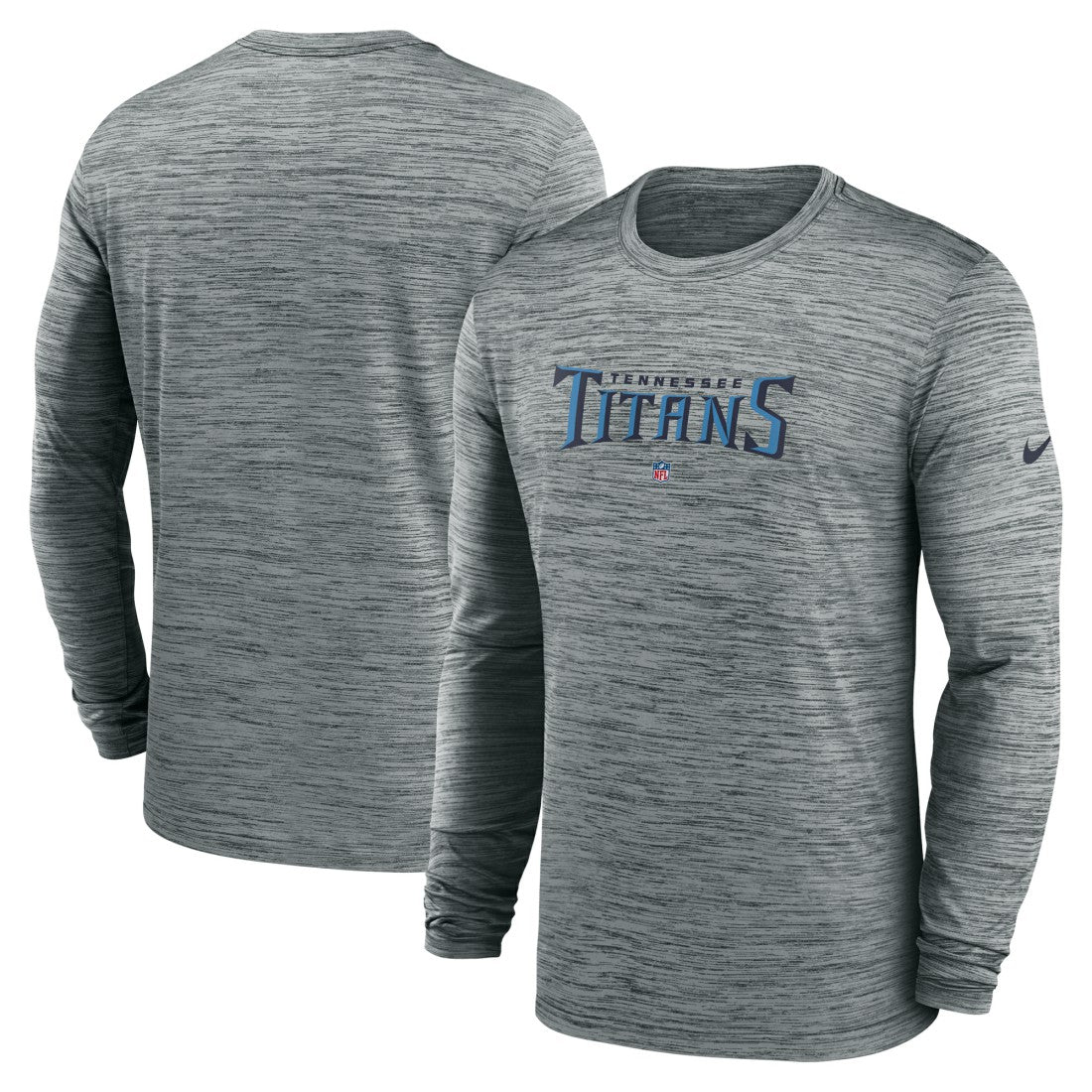Tennessee Titans Sideline Team Velocity Performance Long Sleeve T-Shirt - Heather Gray T-shirts