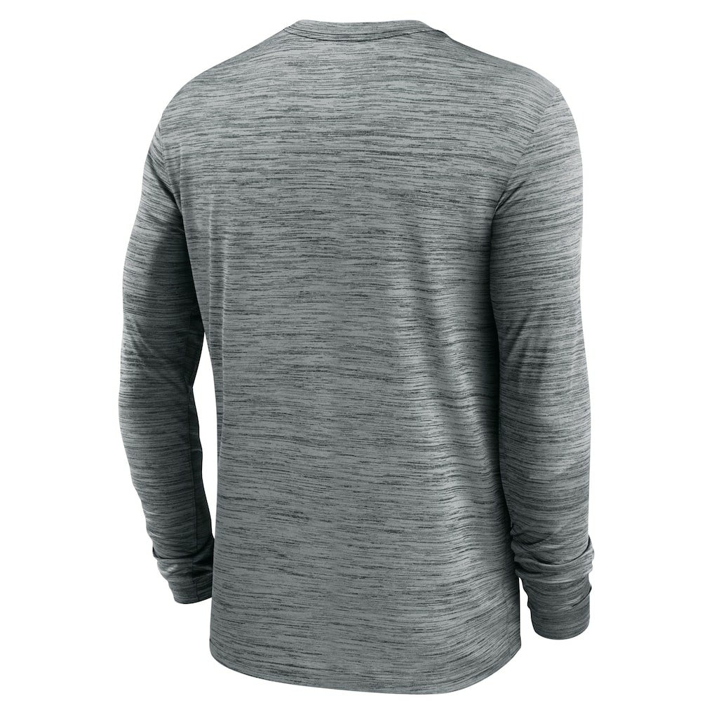 Cleveland Browns Sideline Team Velocity Performance Long Sleeve T-Shirt - Heather Gray T-shirts