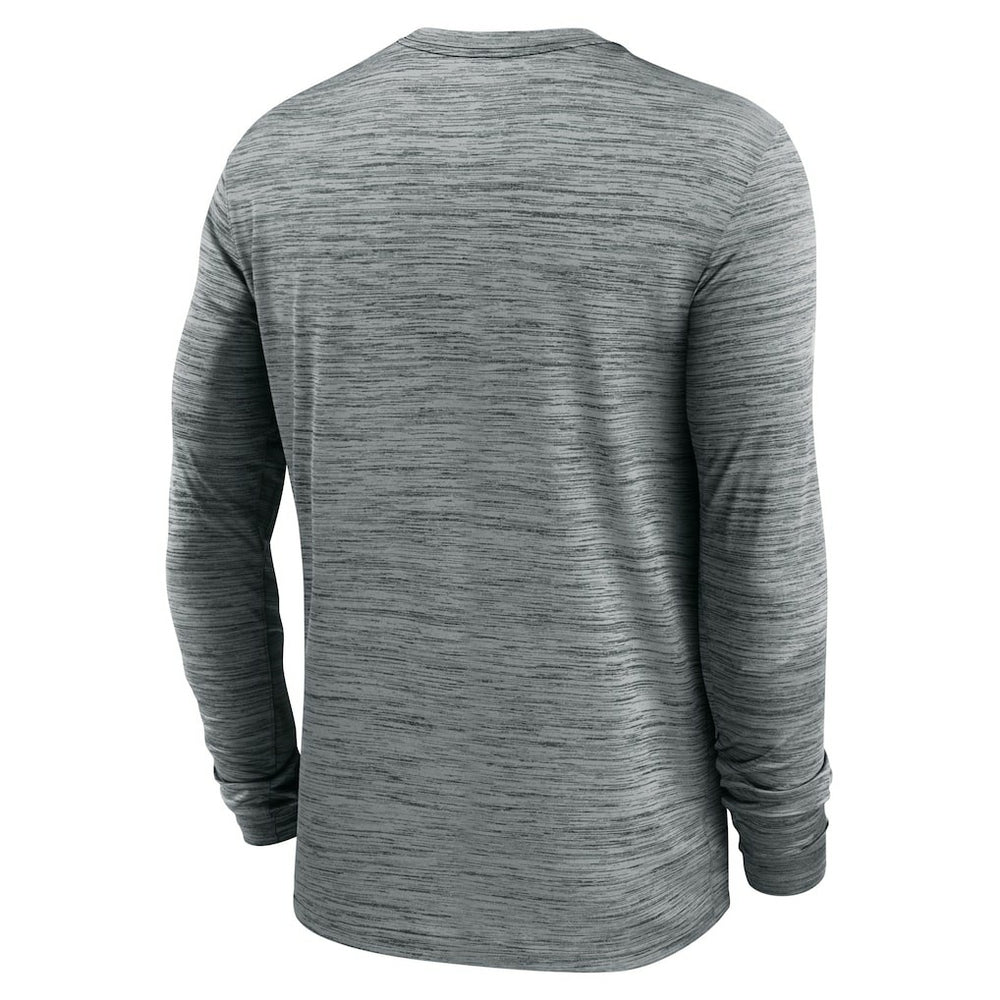 Cleveland Browns Sideline Team Velocity Performance Long Sleeve T-Shirt - Heather Gray T-shirts