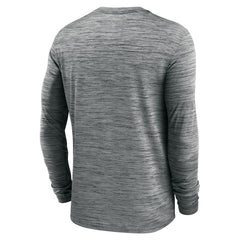 Los Angeles Rams Sideline Team Velocity Performance Long Sleeve T-Shirt - Heather Gray T-shirts