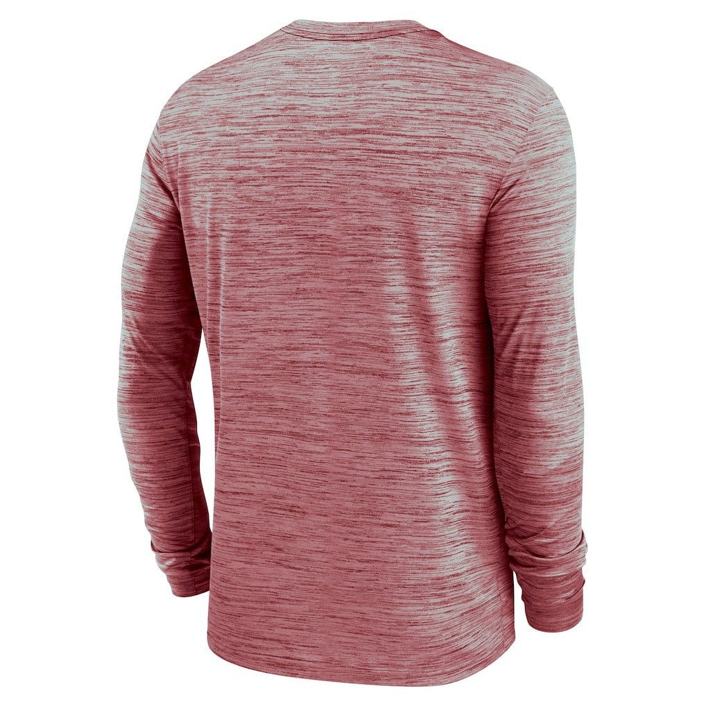 Arizona Cardinals Sideline Team Velocity Performance Long Sleeve T-Shirt - Cardinal T-shirts