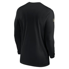 New Orleans Saints Sideline Coach Performance Long Sleeve T-Shirt - Black T-shirts