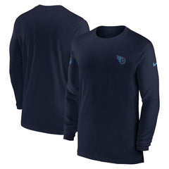 Tennessee Titans Sideline Coach Performance Long Sleeve T-Shirt - Navy T-shirts