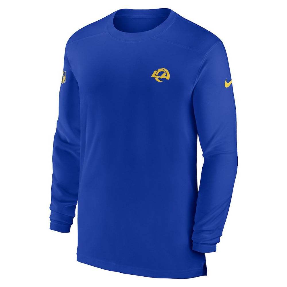 Los Angeles Rams Sideline Coach Performance Long Sleeve T-Shirt - Royal T-shirts