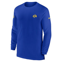 Los Angeles Rams Sideline Coach Performance Long Sleeve T-Shirt - Royal T-shirts