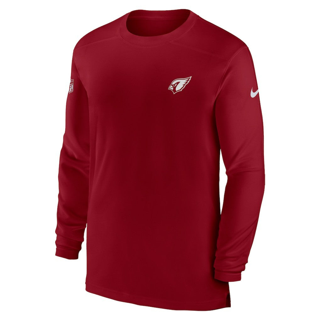 Arizona Cardinals Sideline Coach Performance Long Sleeve T-Shirt - Cardinal T-shirts
