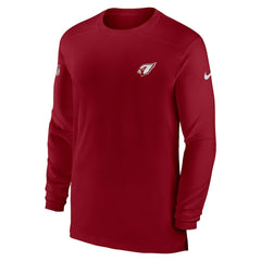 Arizona Cardinals Sideline Coach Performance Long Sleeve T-Shirt - Cardinal T-shirts