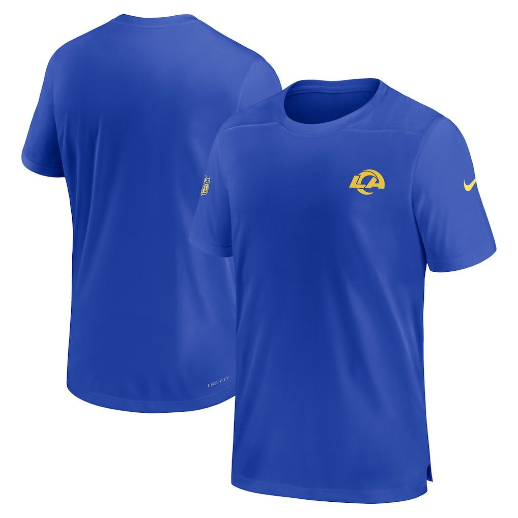Los Angeles Rams Sideline Coach Performance T-Shirt - Royal T-shirts