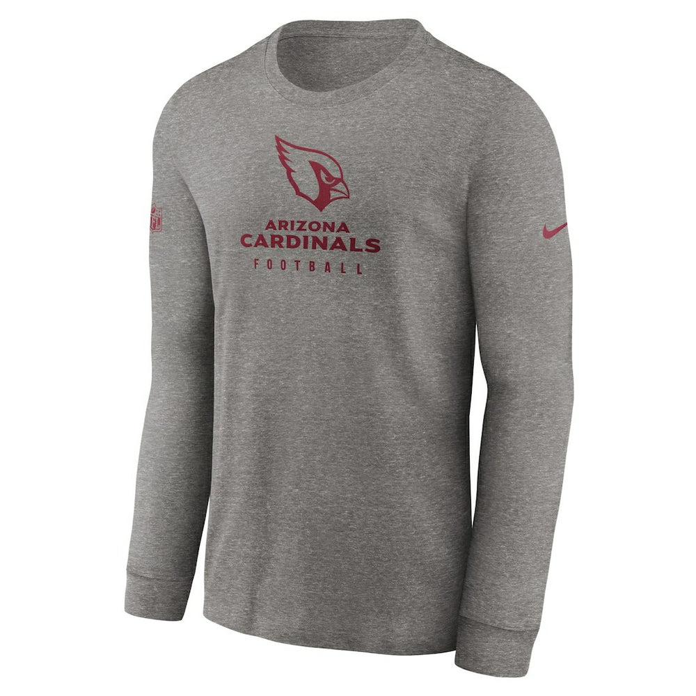 Arizona Cardinals Sideline Performance Long Sleeve T-Shirt - Heather Gray T-shirts