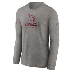 Arizona Cardinals Sideline Performance Long Sleeve T-Shirt - Heather Gray T-shirts