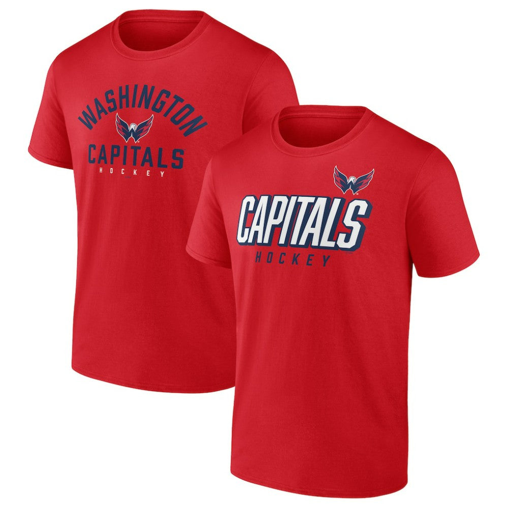 Washington Capitals Fanatics Wordmark Two-Pack T-Shirt Set - Red | US 5025327