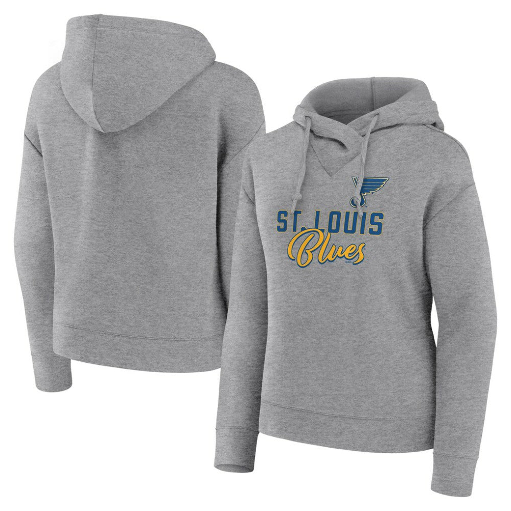St. Louis Blues Fanatics Women's Script Favorite Pullover Hoodie - Heather Gray | US 5025711