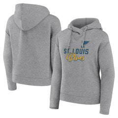 St. Louis Blues Fanatics Women's Script Favorite Pullover Hoodie - Heather Gray | US 5025711