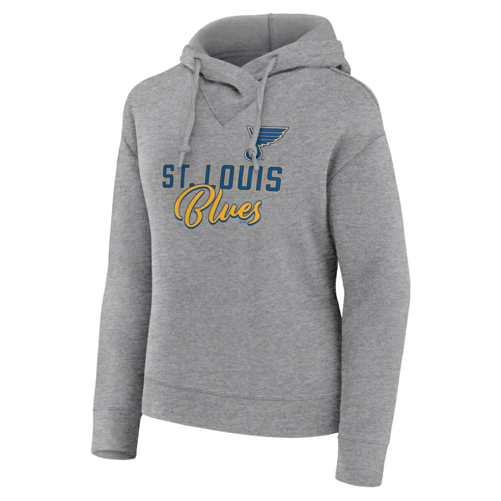 St. Louis Blues Fanatics Women's Script Favorite Pullover Hoodie - Heather Gray | US 5025711