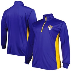 Los Angeles Rams Big & Tall Quarter-Zip Top - Royal Tops
