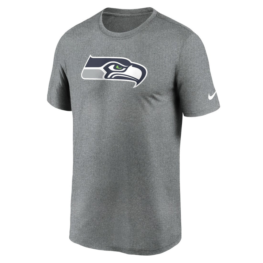 Seattle Seahawks Primetime Legend Logo Performance T-Shirt - Heather Charcoal T-shirts