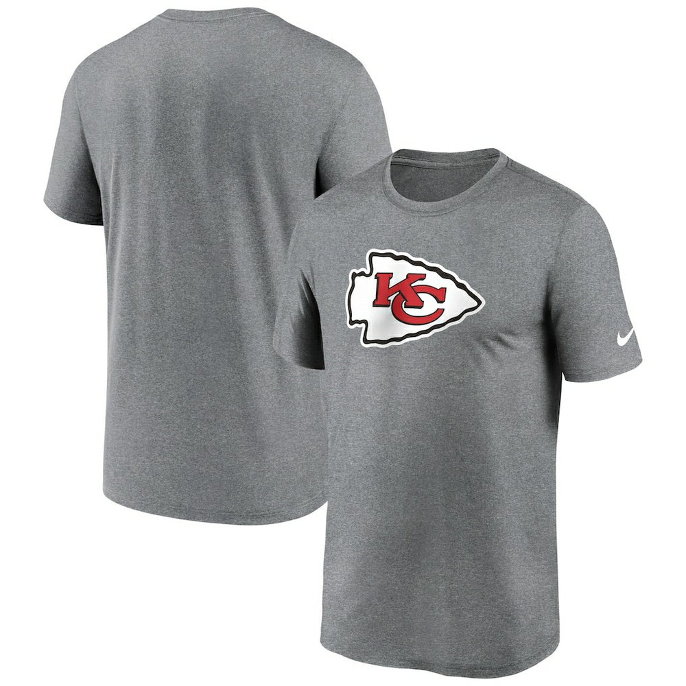 Kansas City Chiefs Primetime Legend Logo Performance T-Shirt - Heather Charcoal T-shirts
