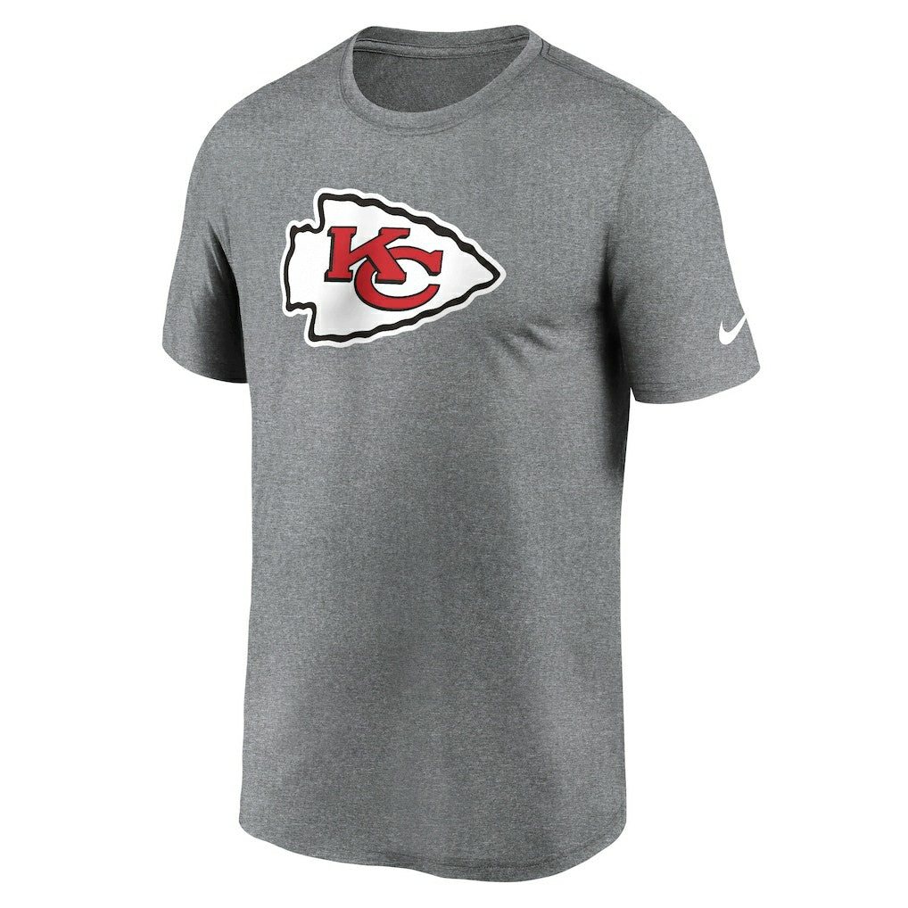 Kansas City Chiefs Primetime Legend Logo Performance T-Shirt - Heather Charcoal T-shirts