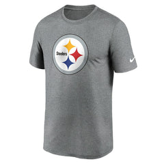 Pittsburgh Steelers Primetime Legend Logo Performance T-Shirt - Heather Charcoal T-shirts