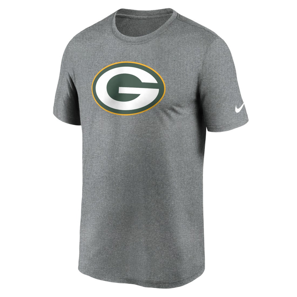 Green Bay Packers Primetime Legend Logo Performance T-Shirt - Heather Charcoal T-shirts