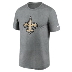 New Orleans Saints Primetime Legend Logo Performance T-Shirt - Heather Charcoal T-shirts