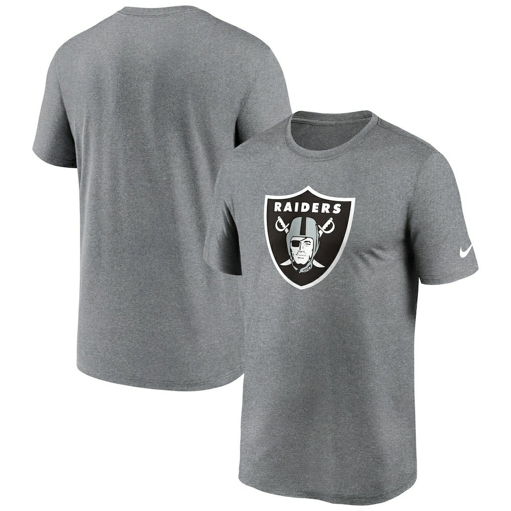 Las Vegas Raiders Primetime Legend Logo Performance T-Shirt - Heather Charcoal T-shirts