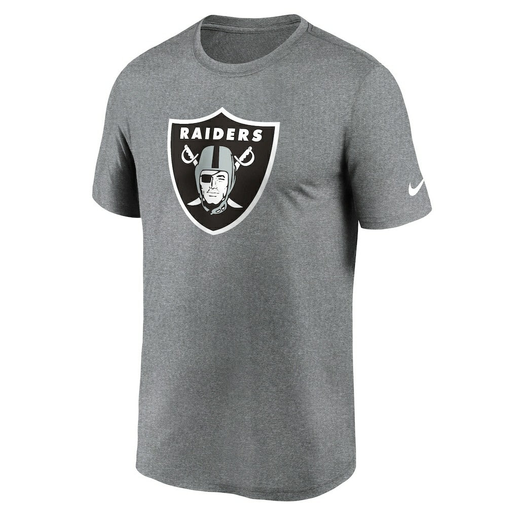 Las Vegas Raiders Primetime Legend Logo Performance T-Shirt - Heather Charcoal T-shirts