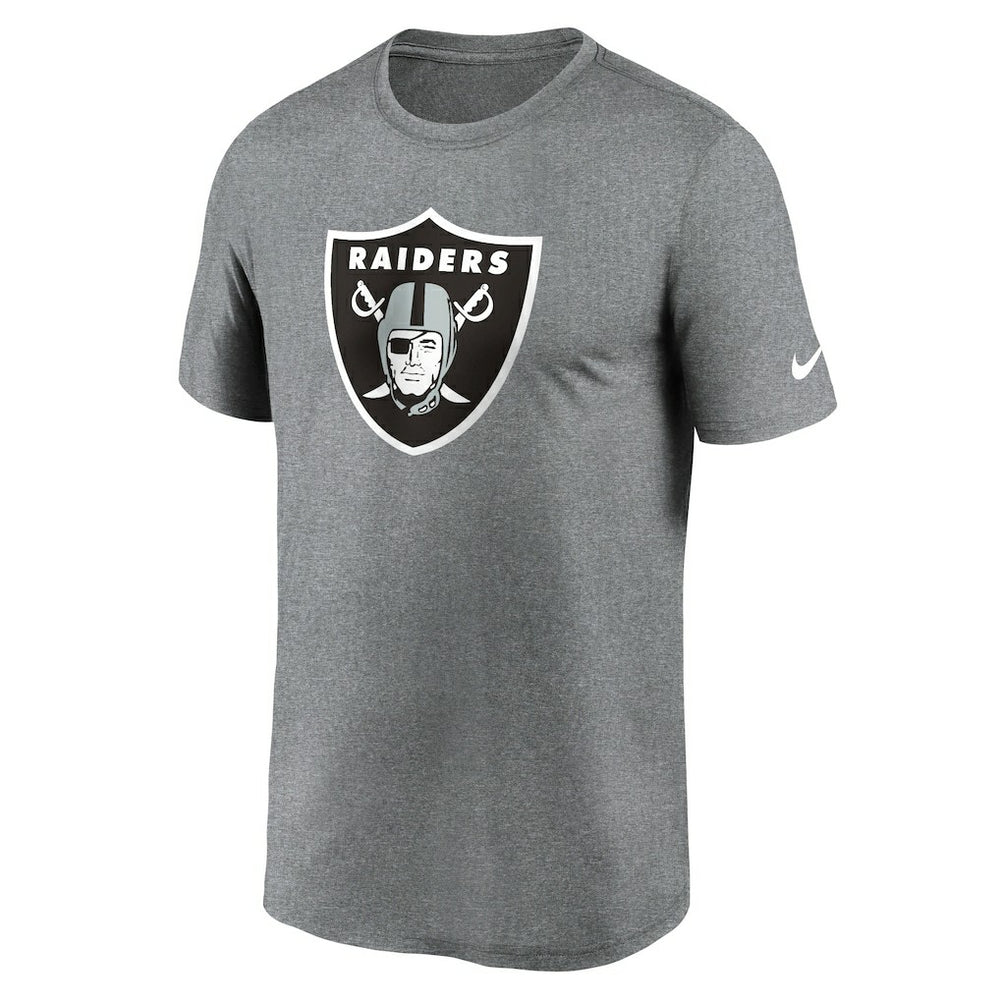 Las Vegas Raiders Primetime Legend Logo Performance T-Shirt - Heather Charcoal T-shirts