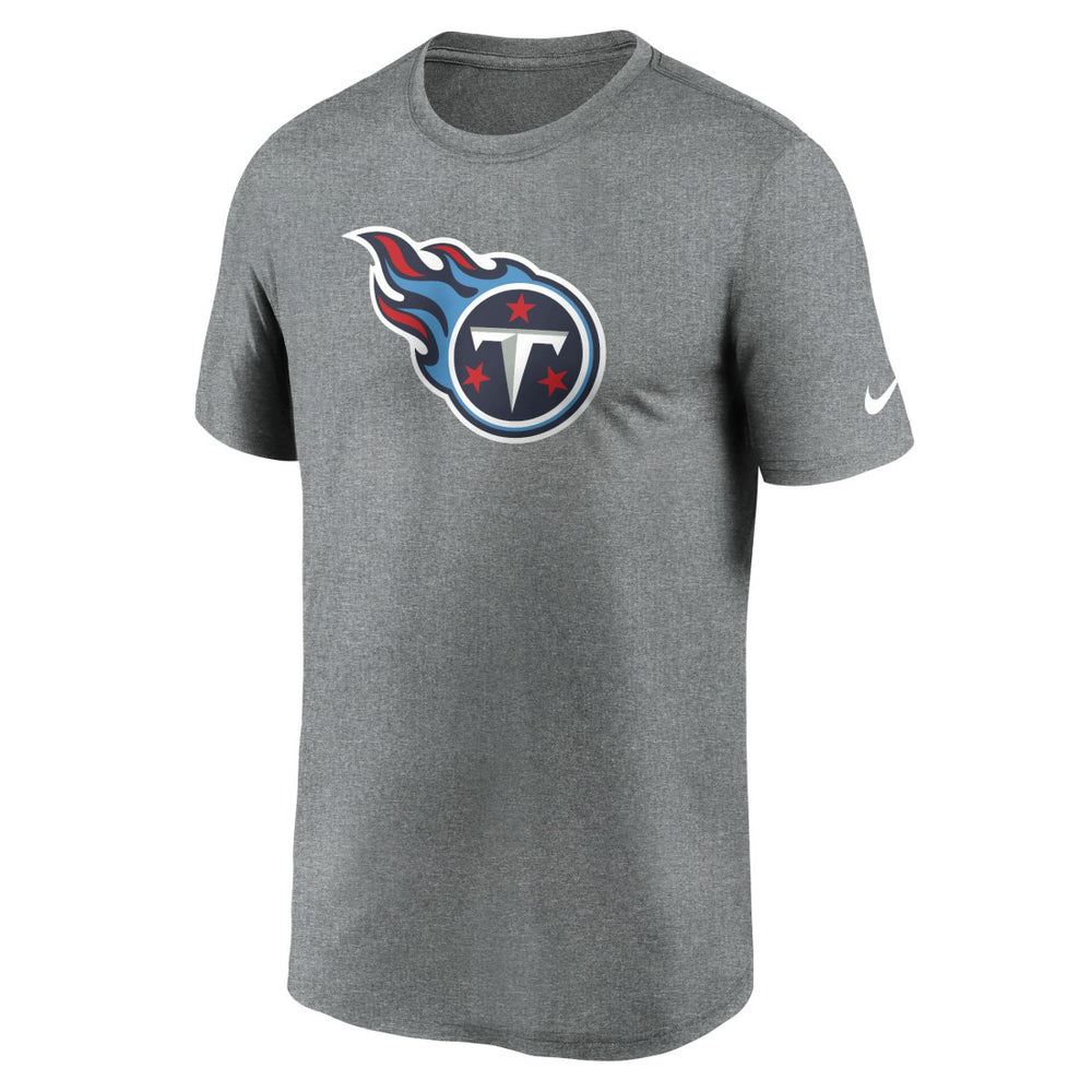 Tennessee Titans Primetime Legend Logo Performance T-Shirt - Heather Charcoal T-shirts