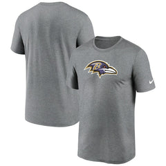 Baltimore Ravens Primetime Legend Logo Performance T-Shirt - Heather Charcoal T-shirts