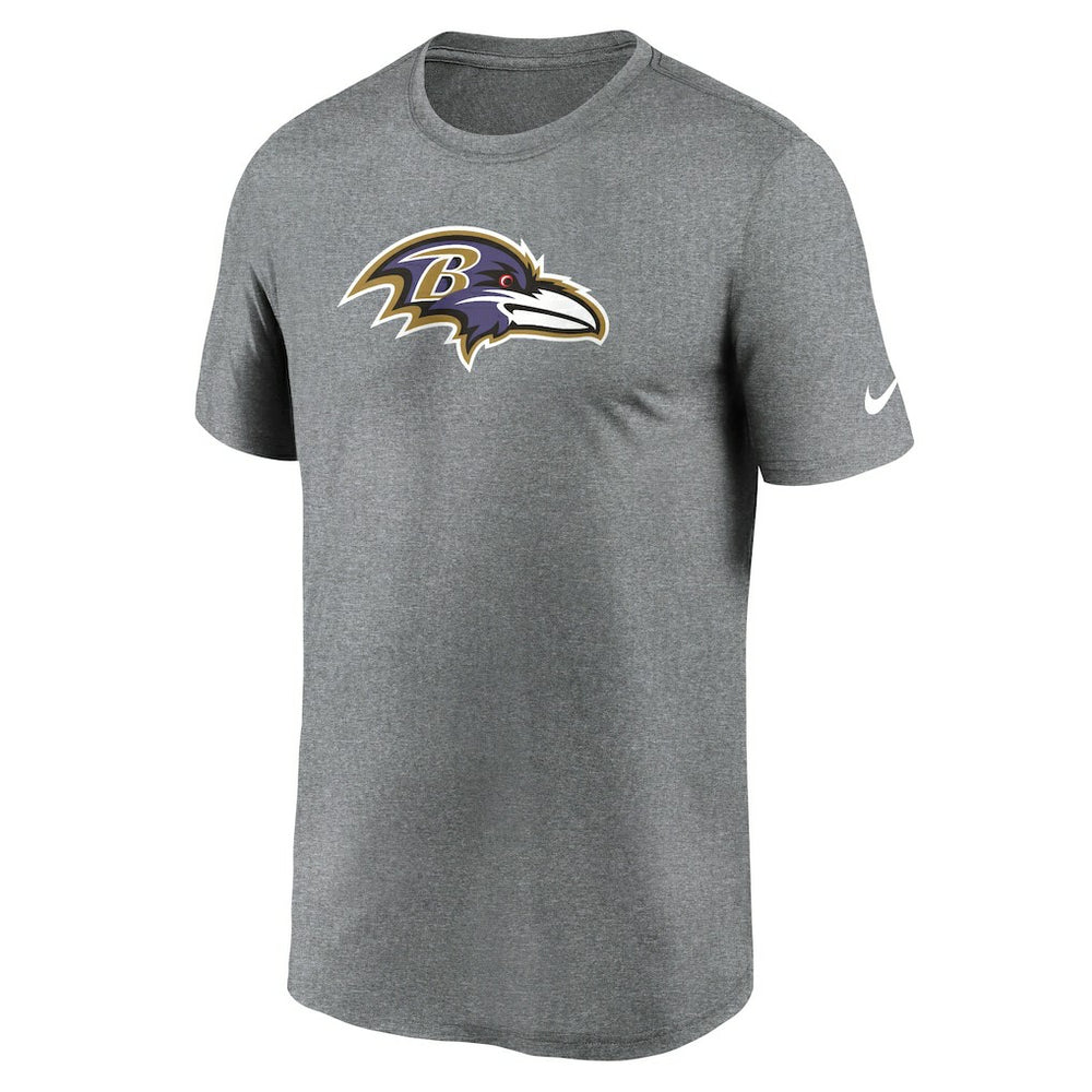 Baltimore Ravens Primetime Legend Logo Performance T-Shirt - Heather Charcoal T-shirts