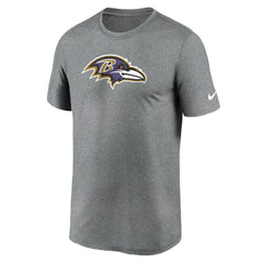 Baltimore Ravens Primetime Legend Logo Performance T-Shirt - Heather Charcoal T-shirts