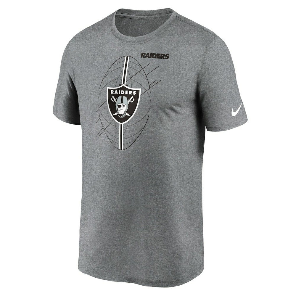 Las Vegas Raiders Legend Icon Performance T-Shirt - Heather Charcoal T-shirts