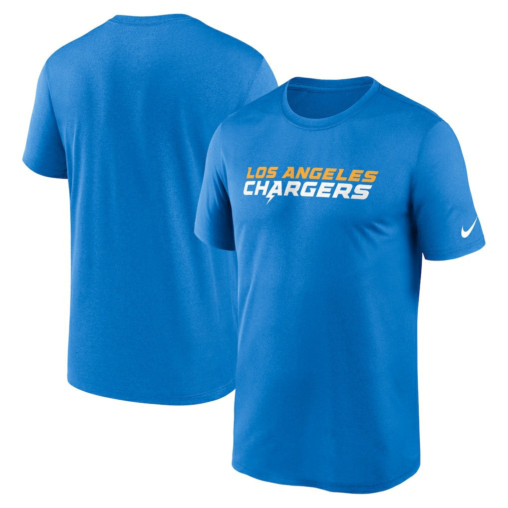 Los Angeles Chargers Legend Wordmark Performance T-Shirt - Powder Blue T-shirts