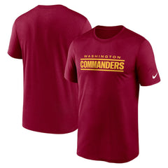 Washington Commanders Legend Wordmark Performance T-Shirt - Burgundy T-shirts